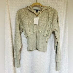 Forever 21 gray hooded zip jacket NWT size S